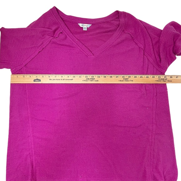 Wildfox Haley Elderberry Pink Brushed V-Neck Tunic Top Size XXL - Picture 8 of 10